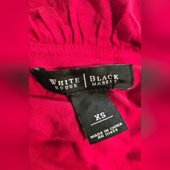 White House Black Market Red Layered Blouse - Picture 4 of 4